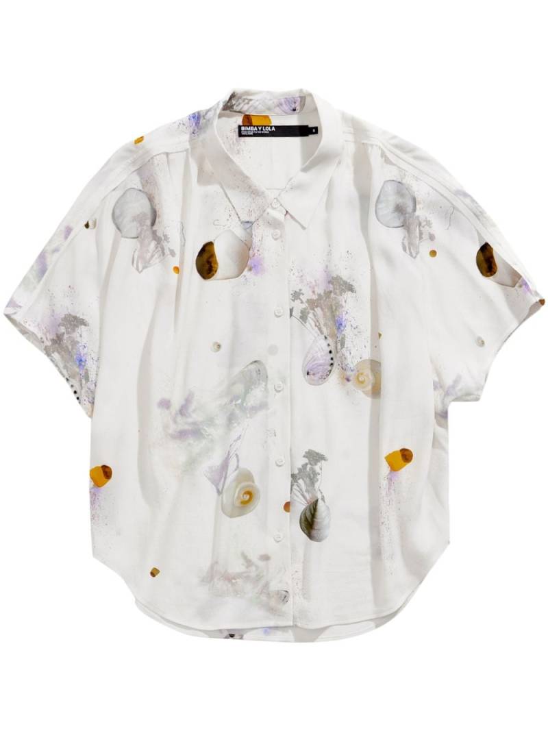 Bimba y Lola waves print shirt - White von Bimba y Lola