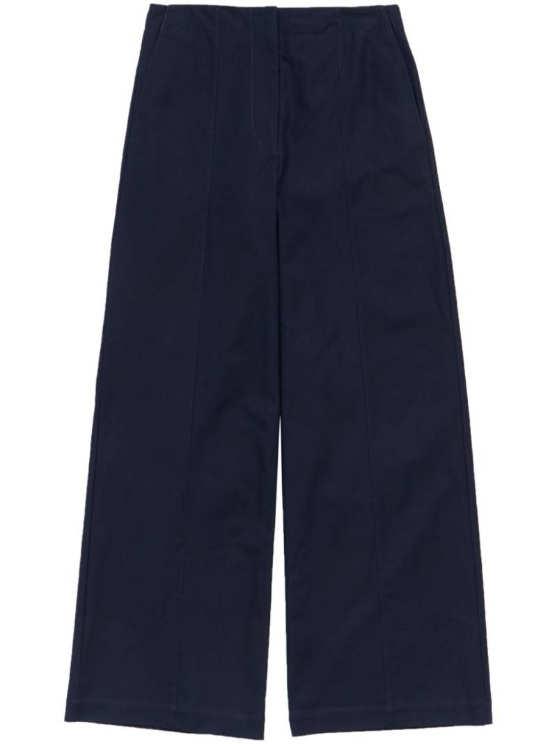 Bimba y Lola wide-leg cotton trousers - Blue von Bimba y Lola