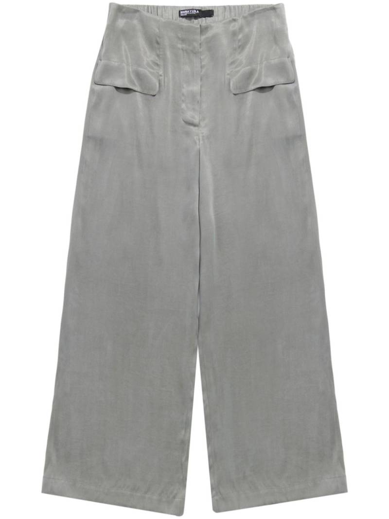 Bimba y Lola wide-leg fluid trousers - Grey von Bimba y Lola