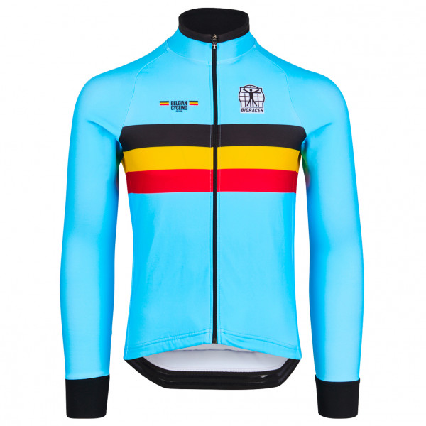 Bioracer - Belgium Icon Tempest Thermal L/S Jersey - Velotrikot Gr L;M;S;XL;XS;XXL blau von Bioracer