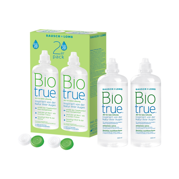 Biotrue All in one - 2x300ml + Behälter von Biotrue