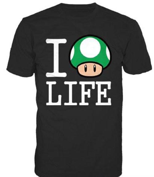 T-shirt - Nintendo - I Love Life Herren  S von Bioworld