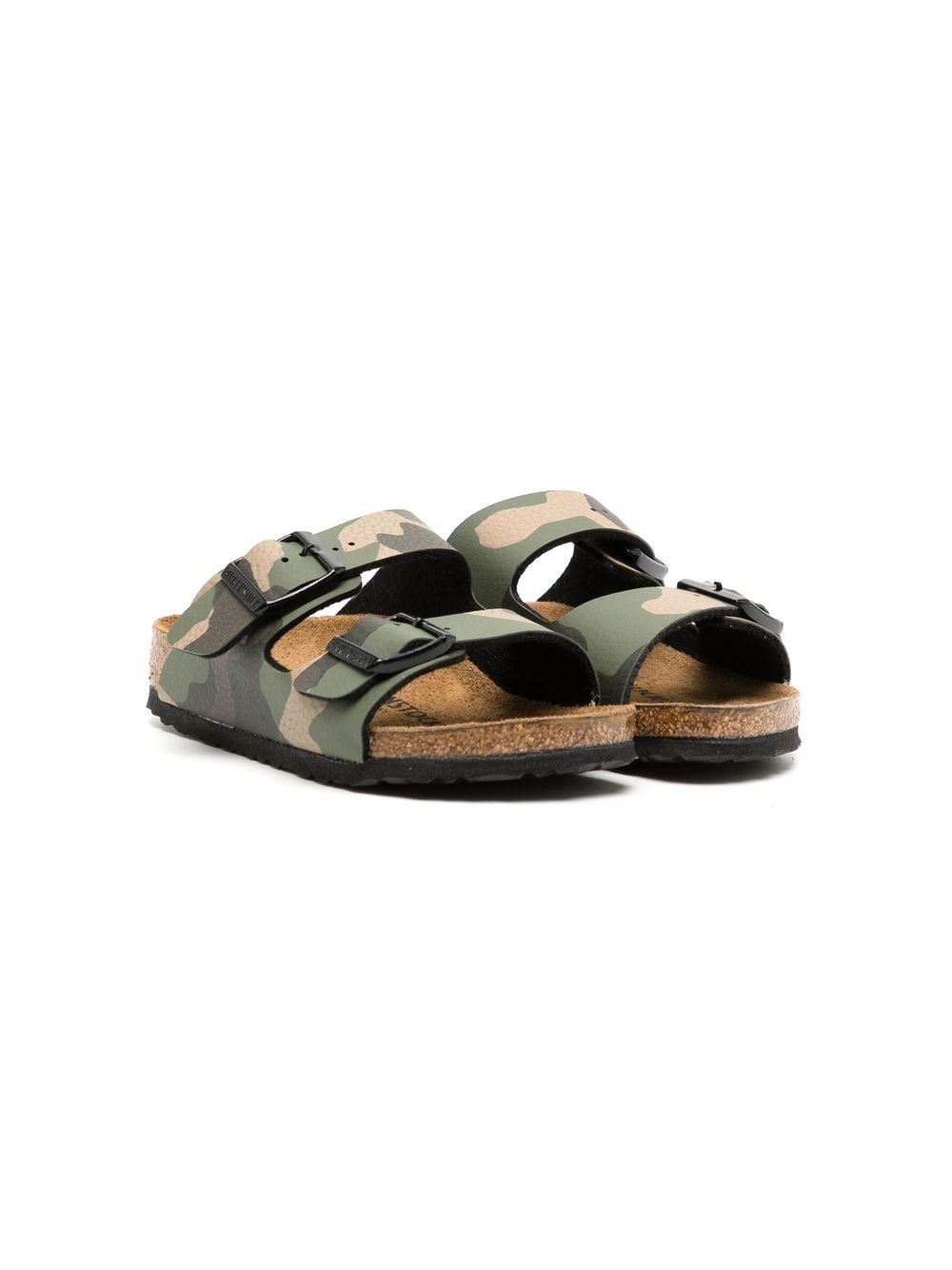 Birkenstock Kids Arizona camouflage buckle sandals - Green von Birkenstock Kids