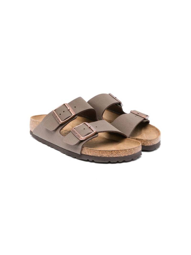 Birkenstock Kids Arizona leather sandals - Brown von Birkenstock Kids