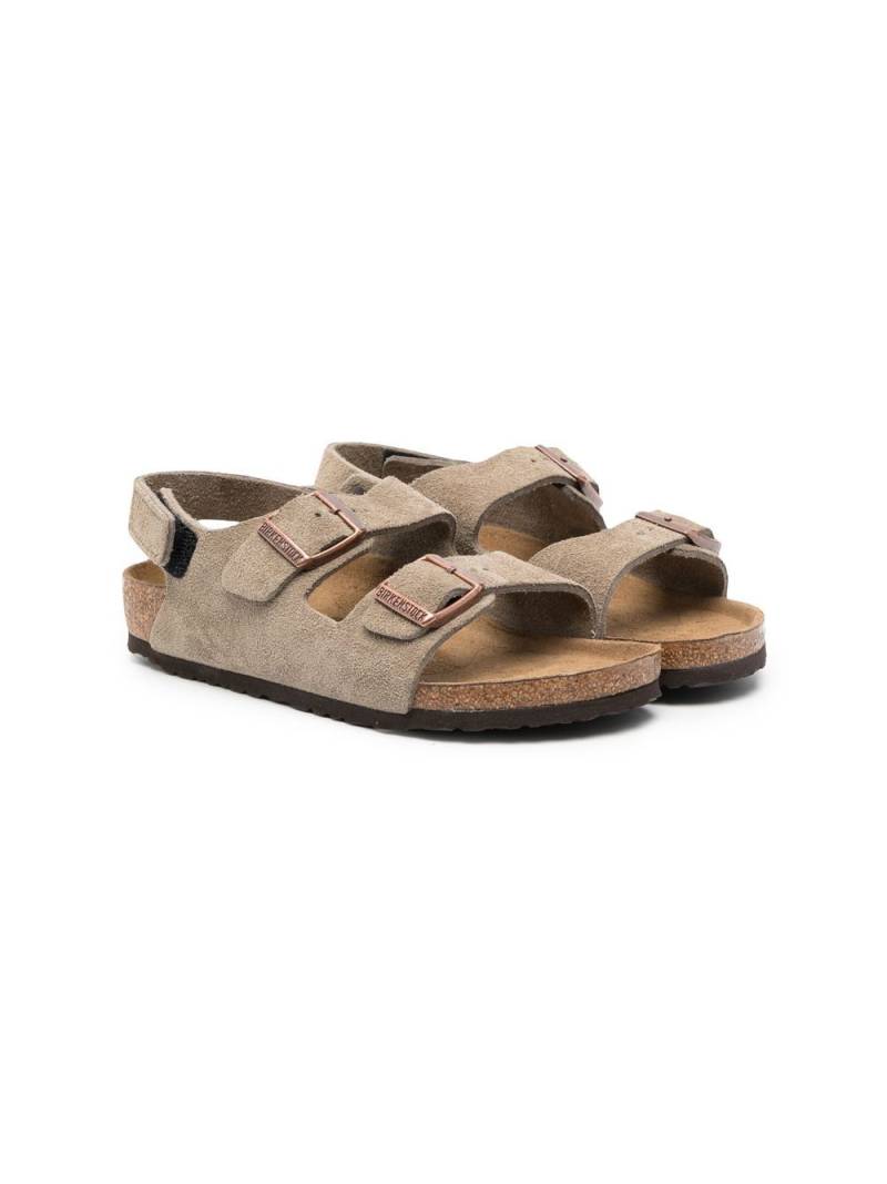 Birkenstock Kids Milano HL leather sandals - Green von Birkenstock Kids