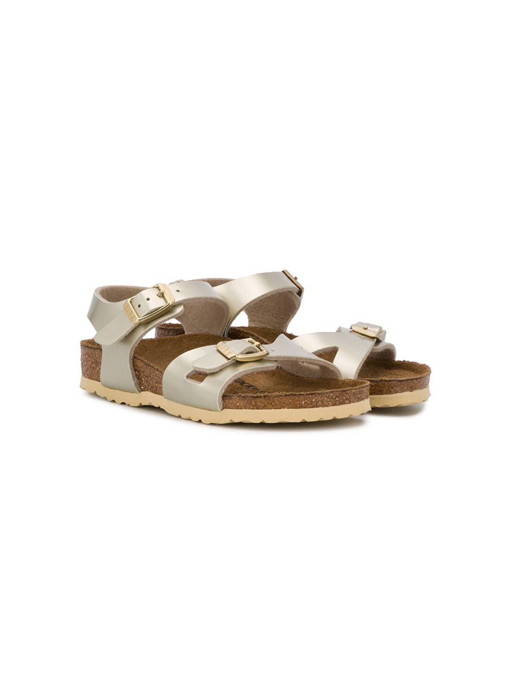 Birkenstock Kids Rio metallic sandals - Gold von Birkenstock Kids