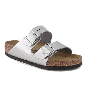 Birkenstock Arizona Mädchen Pantolette Silber von Birkenstock