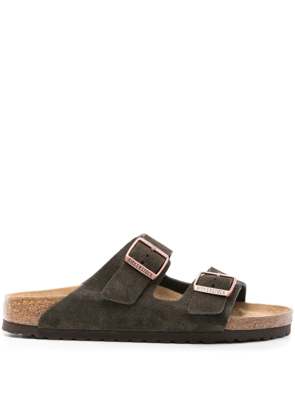 Birkenstock Arizona buckled suede sandals - Brown von Birkenstock