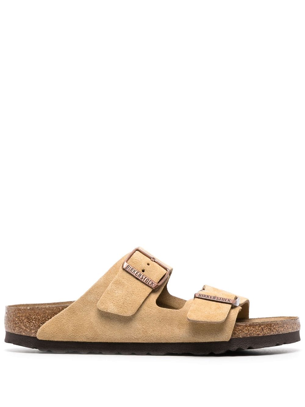 Birkenstock Arizona buckled suede sandals - Neutrals von Birkenstock