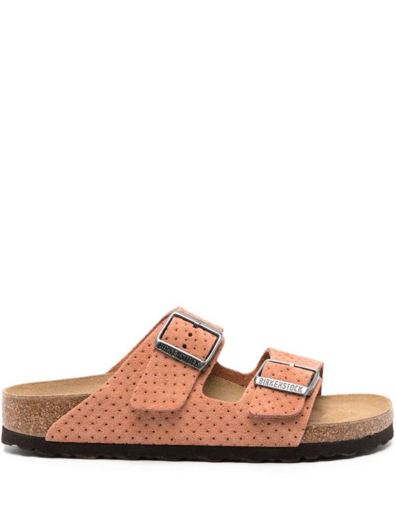 Birkenstock Arizona perforated suede slides - Orange von Birkenstock