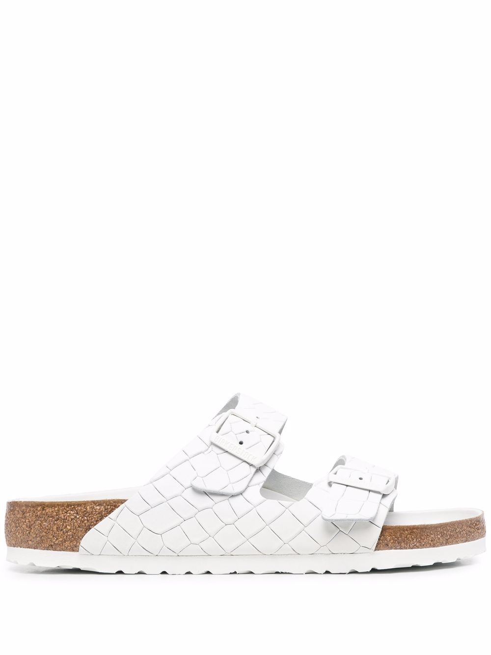 Birkenstock Arizona woven slides - White von Birkenstock