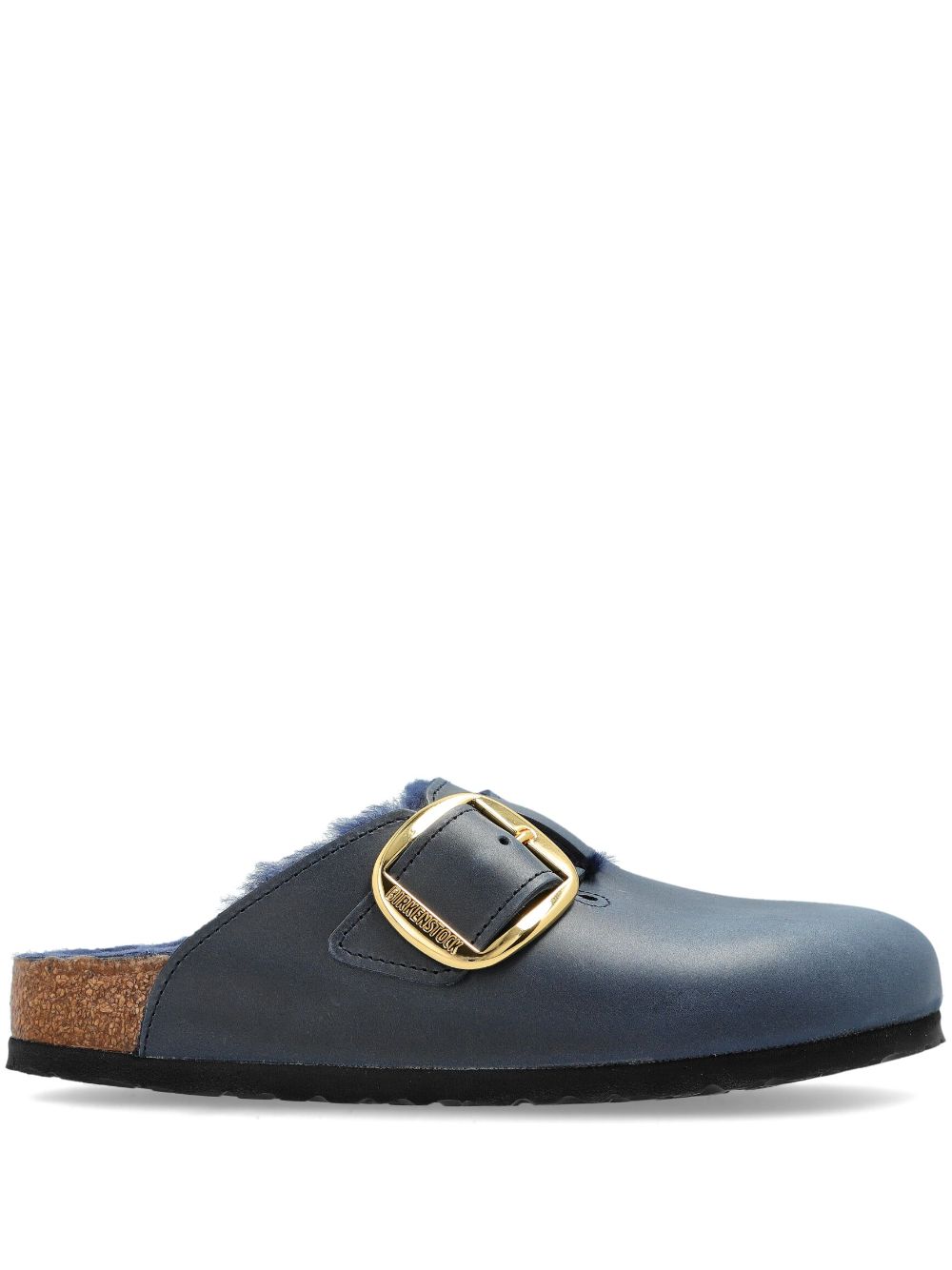 Birkenstock Boston Big Buckle Shearling slides - Blue von Birkenstock