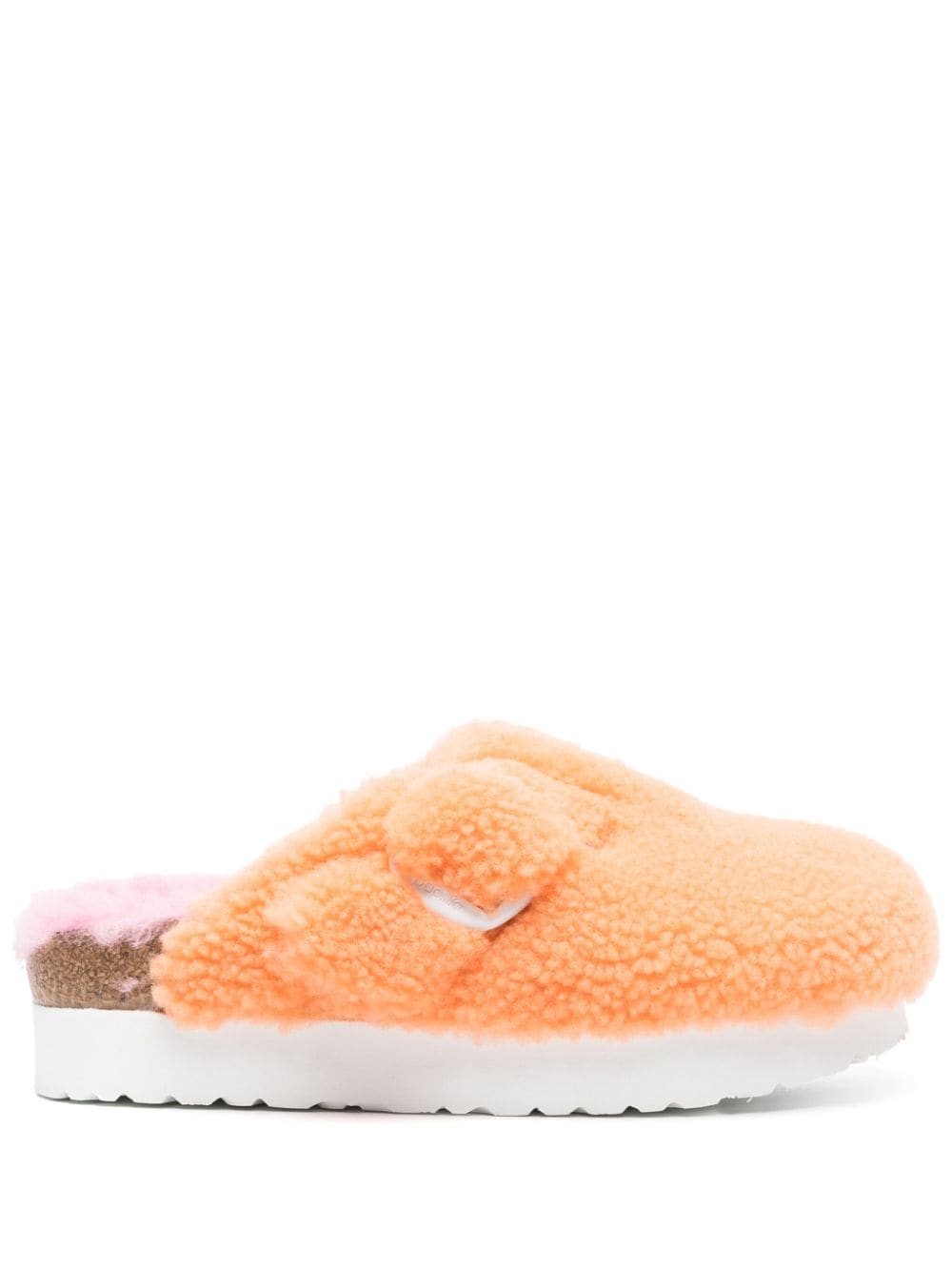 Birkenstock Boston Big Buckle shearling slippers - Orange von Birkenstock