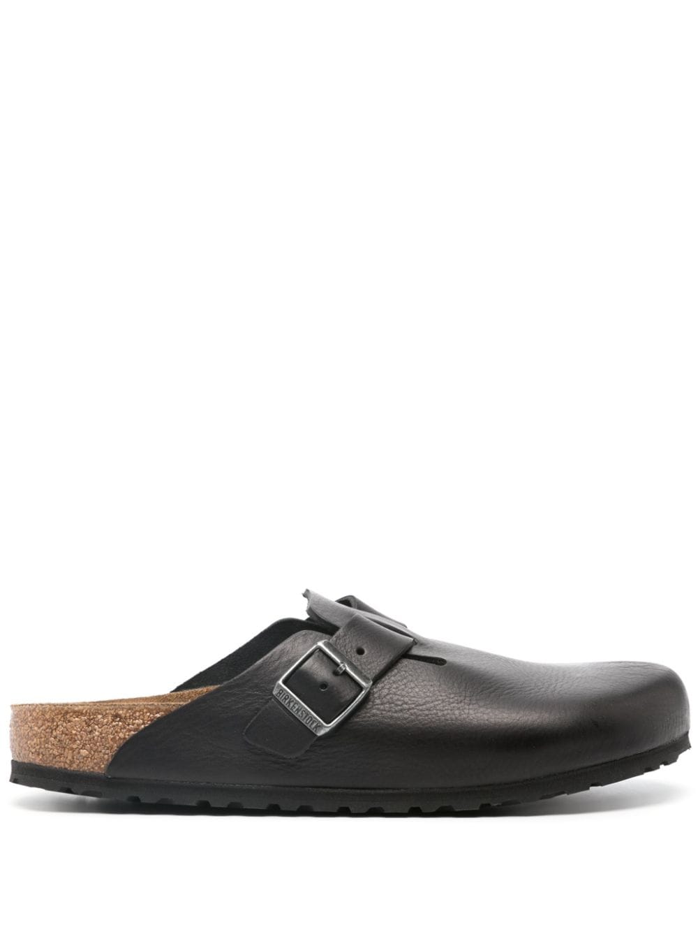 Birkenstock Boston Grip leather slippers - Black von Birkenstock