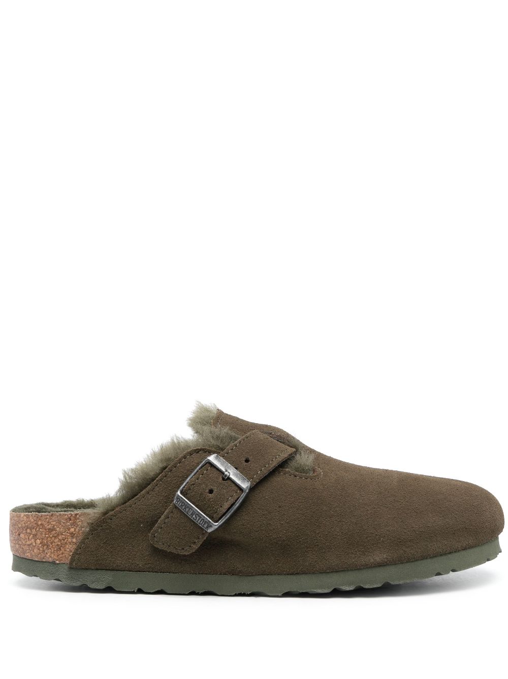 Birkenstock Boston VL suede slides - Green von Birkenstock