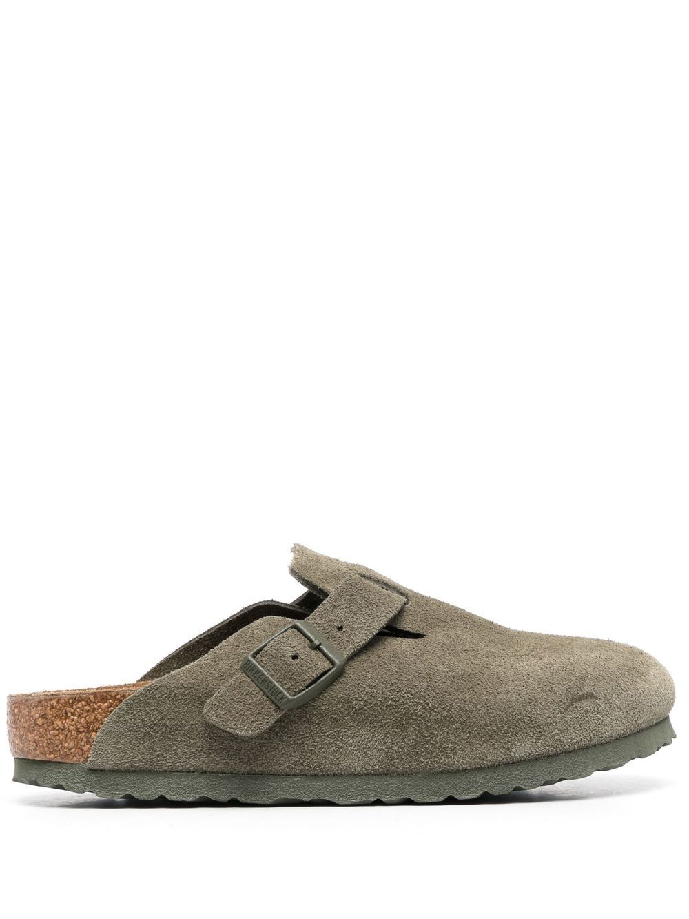 Birkenstock Boston buckle-detail suede clogs - Green von Birkenstock