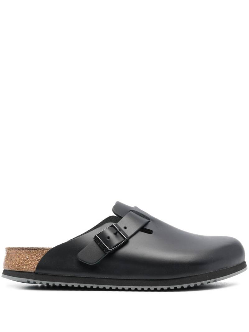 Birkenstock Boston buckle-embellished slippers - Black von Birkenstock