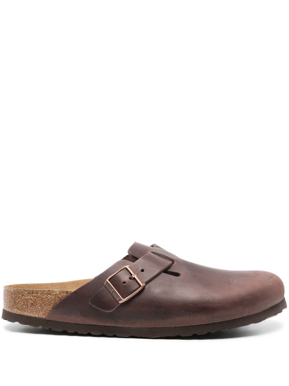 Birkenstock Boston leather slippers - Brown von Birkenstock