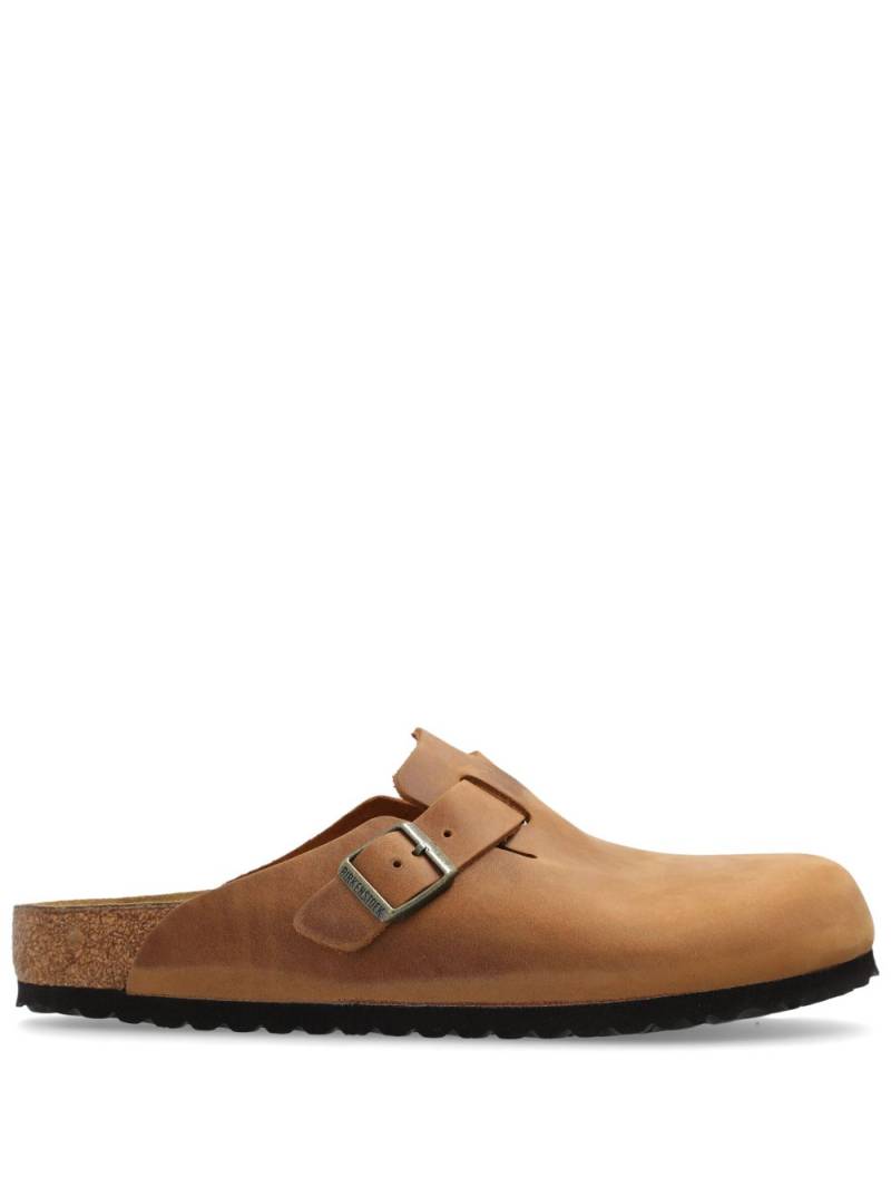 Birkenstock Boston leather slippers - Brown von Birkenstock