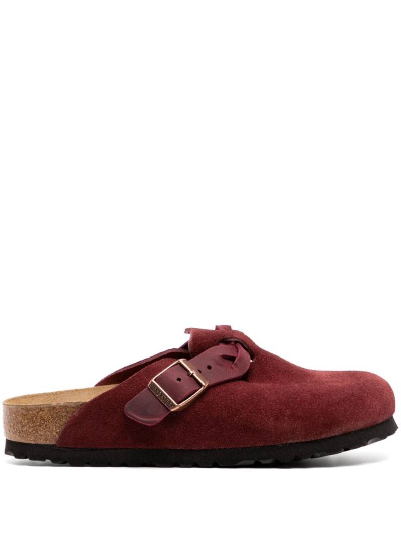 Birkenstock Boston suede clogs - Red von Birkenstock