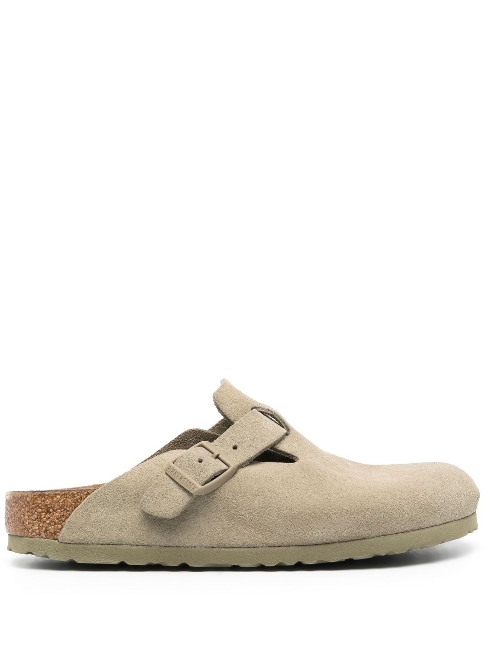 Birkenstock Boston suede slippers - Green von Birkenstock