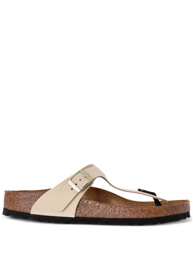 Birkenstock Gizeh leather flip flops - Neutrals von Birkenstock