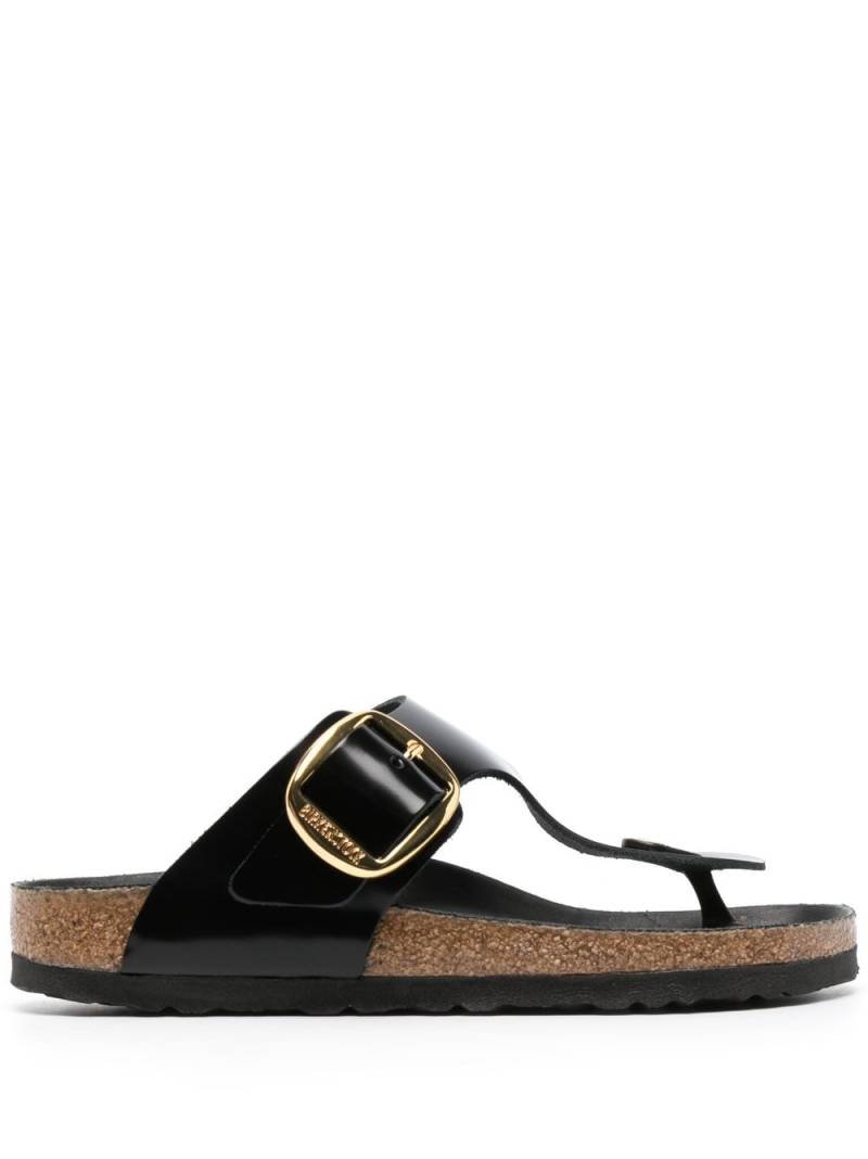 Birkenstock Gizeh logo-engraved leather sandals - Black von Birkenstock