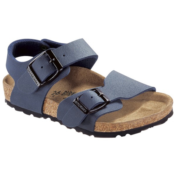 Birkenstock - Kid's New York Birkibuc - Sandalen Gr 25 - Narrow blau von Birkenstock