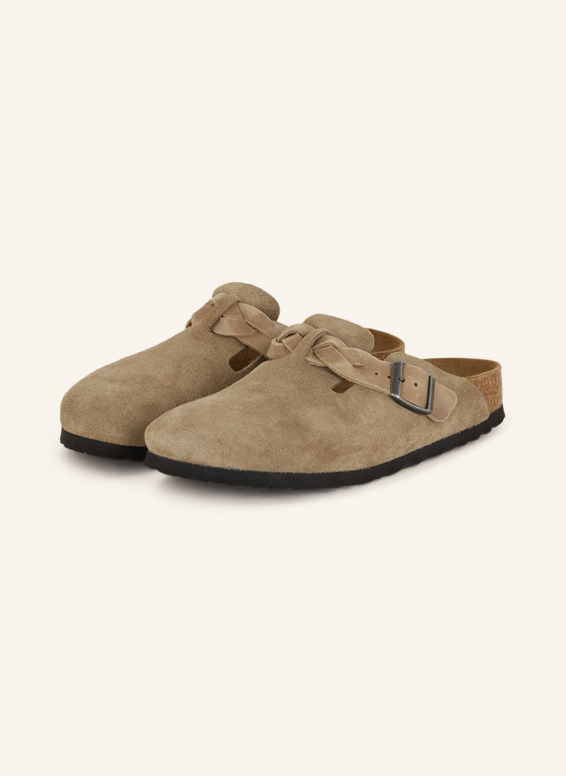 Birkenstock Mules Boston Braided beige von Birkenstock