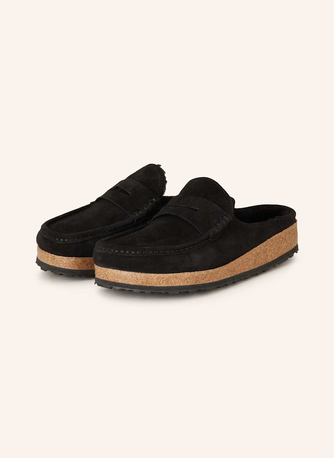 Birkenstock Mules Naples Shearling schwarz von Birkenstock