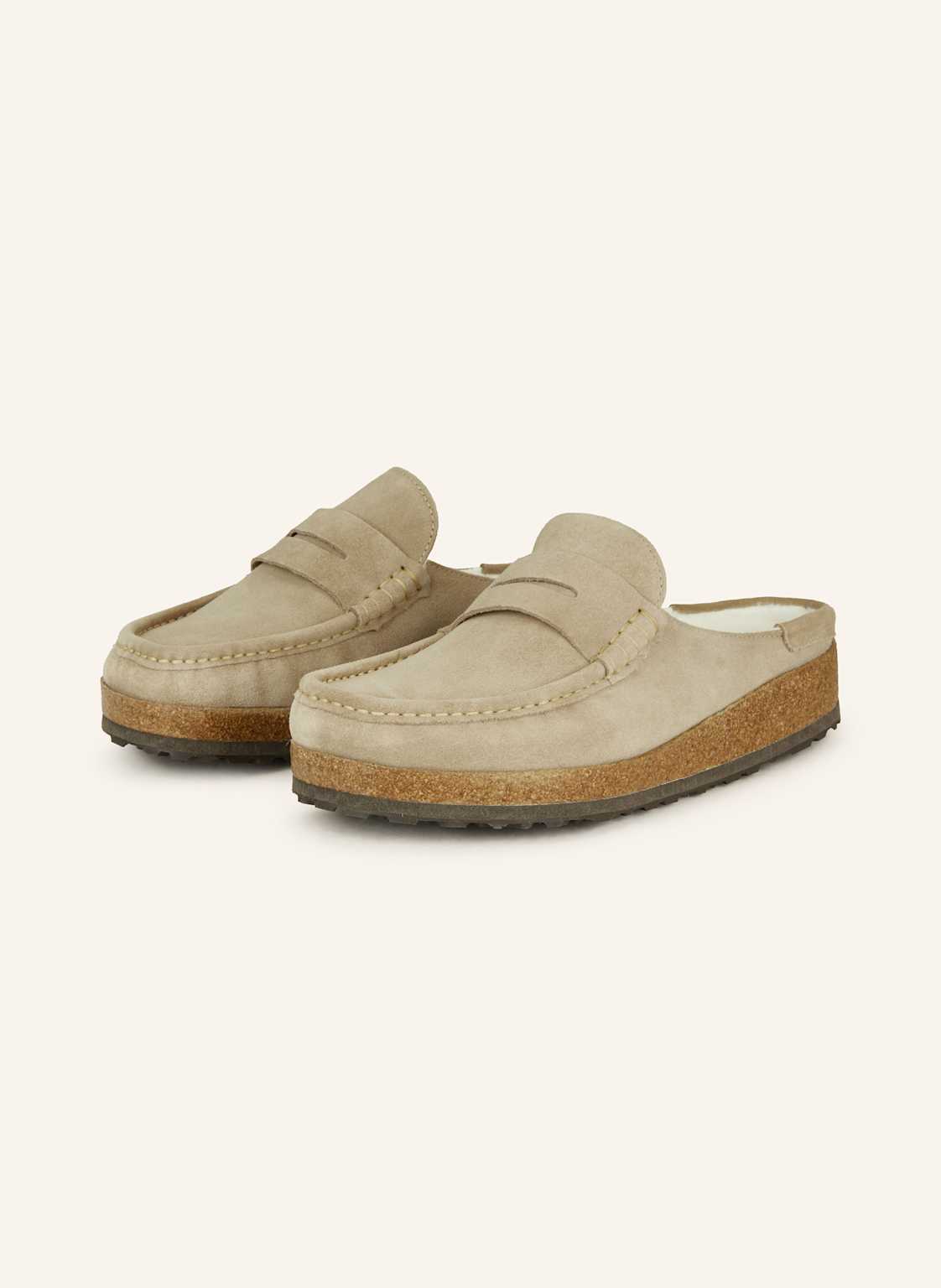 Birkenstock Mules Naples Shearling beige von Birkenstock