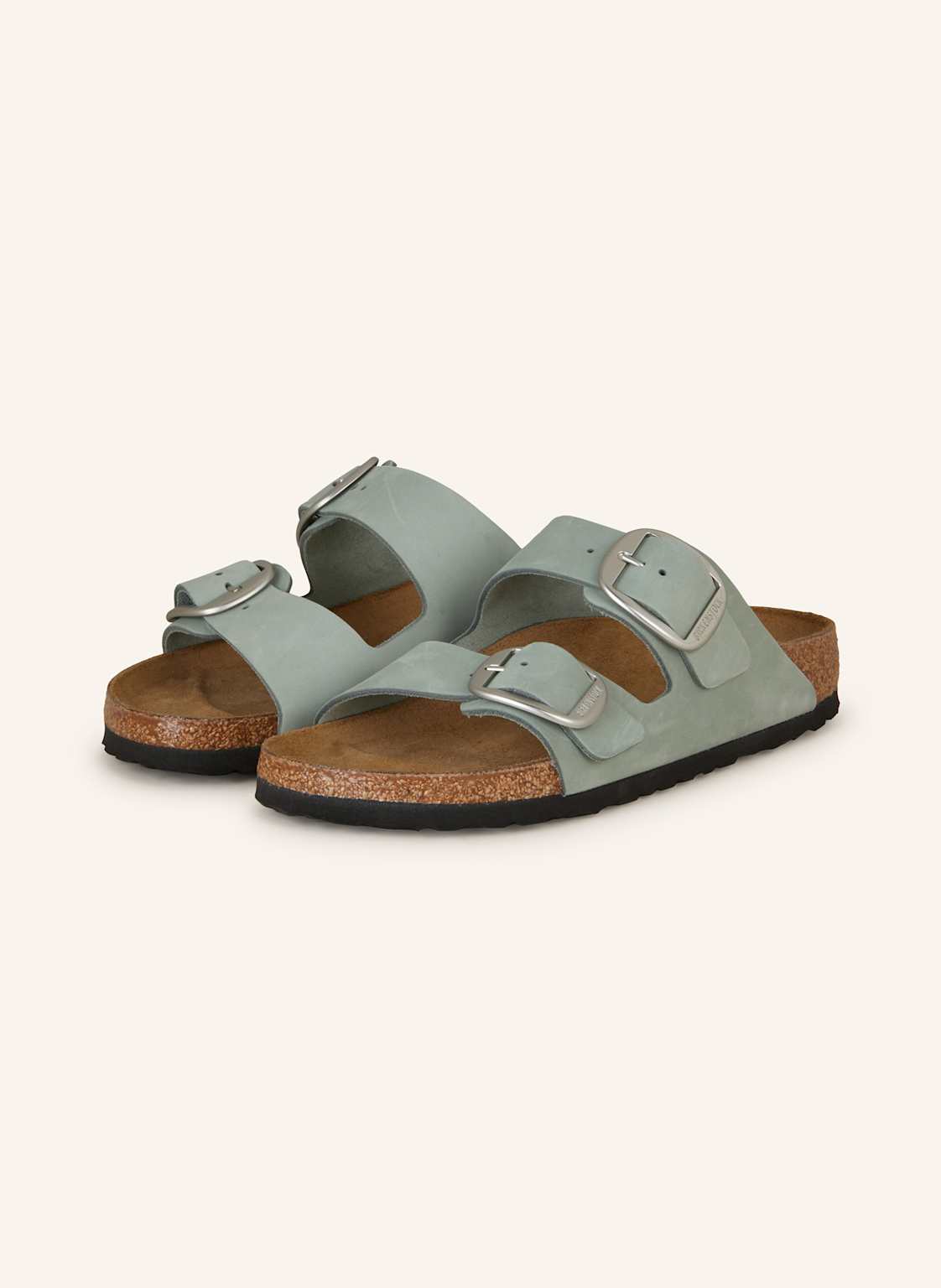 Birkenstock Pantoletten Arizona Big Buckle Lenb blau von Birkenstock