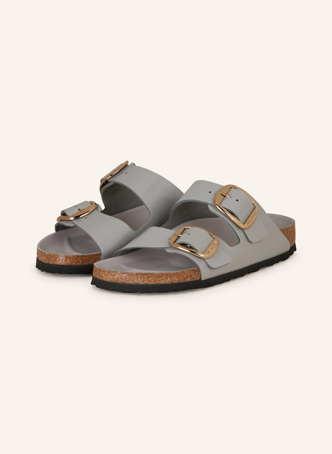 Birkenstock Pantoletten Arizona Big Buckle grau von Birkenstock