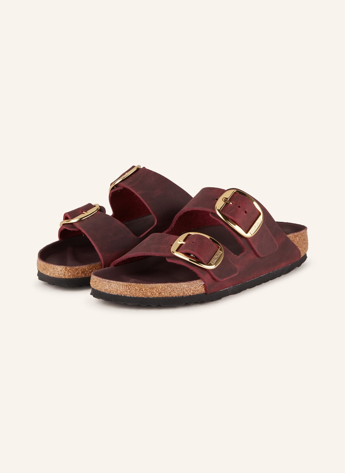 Birkenstock Pantoletten Arizona Big Buckle rot von Birkenstock