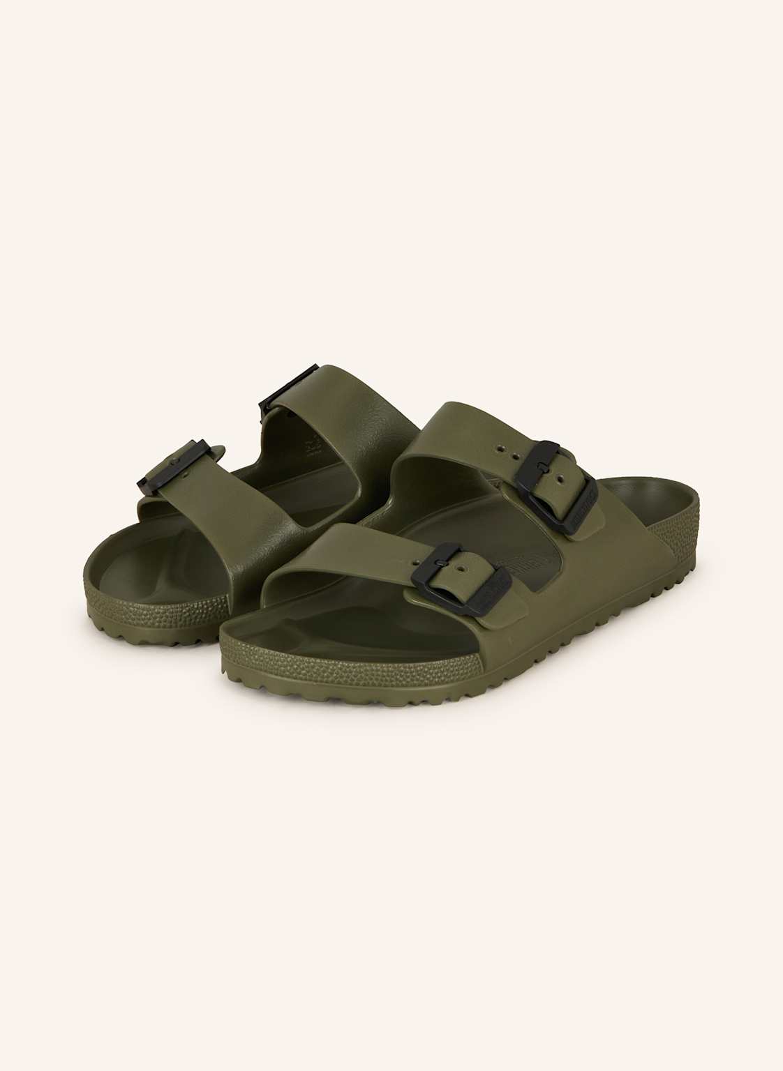 Birkenstock Pantoletten Arizona Stealth Buckle gruen von Birkenstock