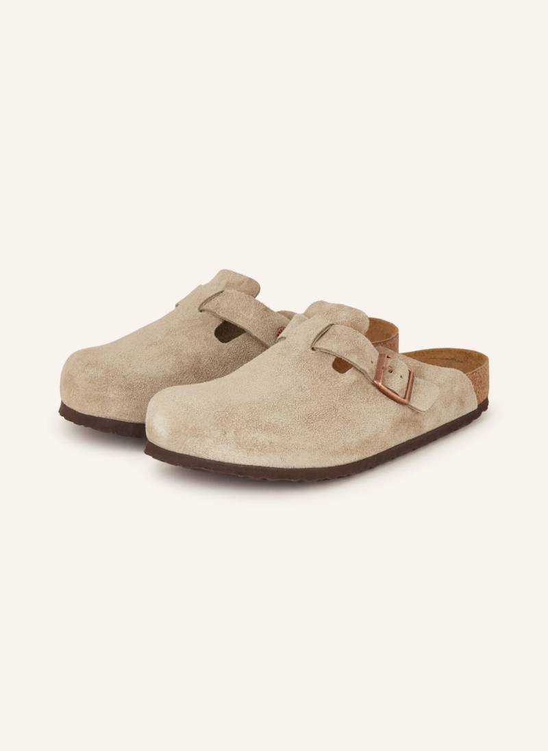 Birkenstock Pantoletten Boston beige von Birkenstock