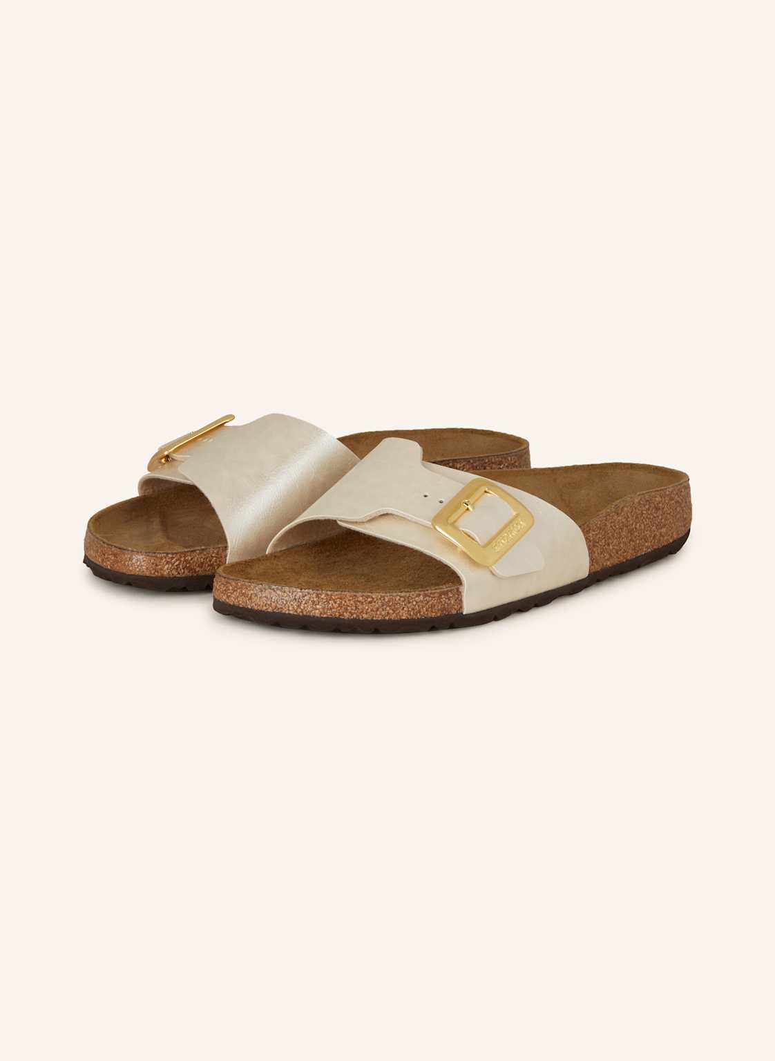 Birkenstock Pantoletten Catalina Cushion Buckle weiss von Birkenstock