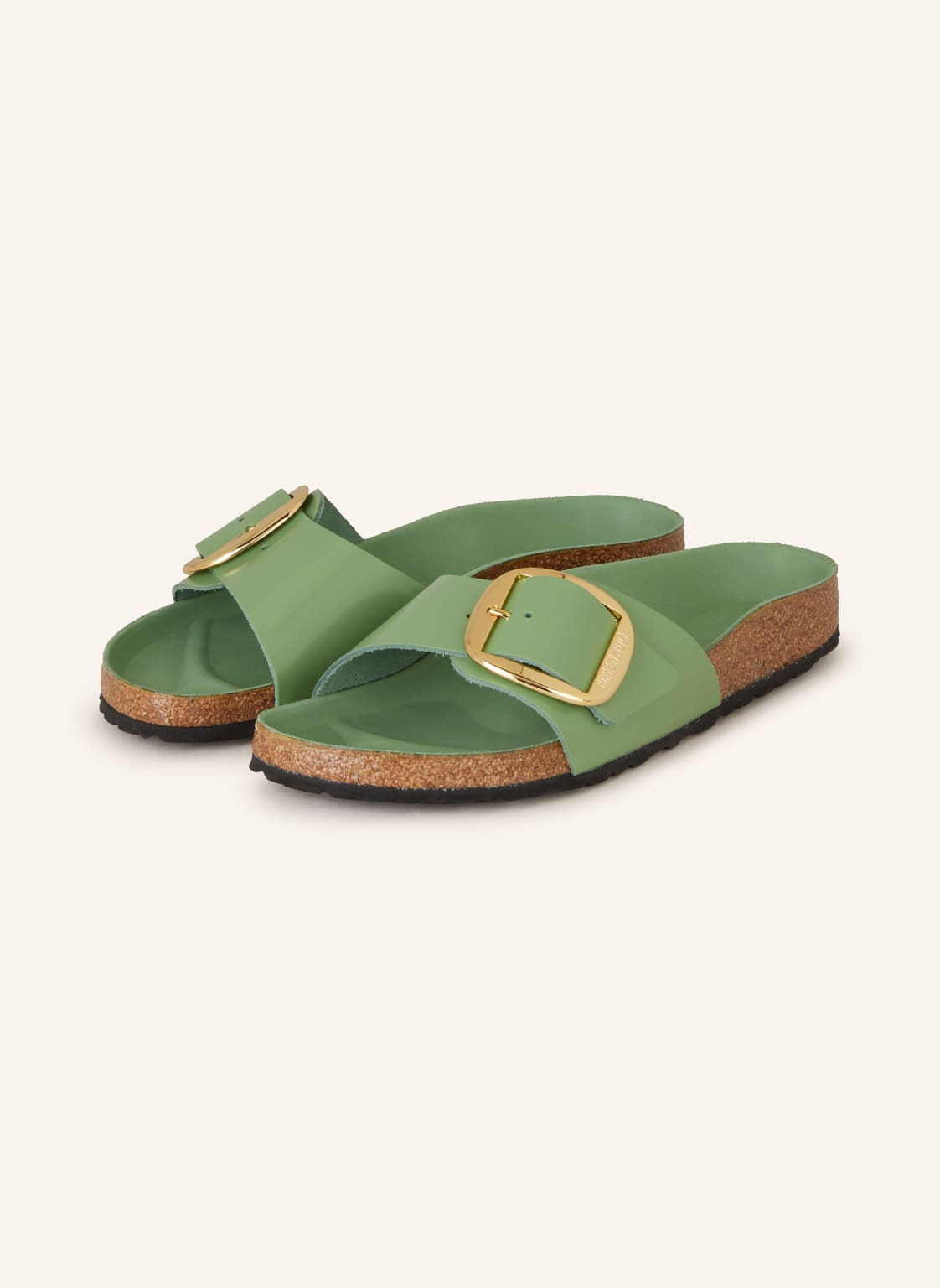 Birkenstock Pantoletten Madrid Big Buckle gruen von Birkenstock