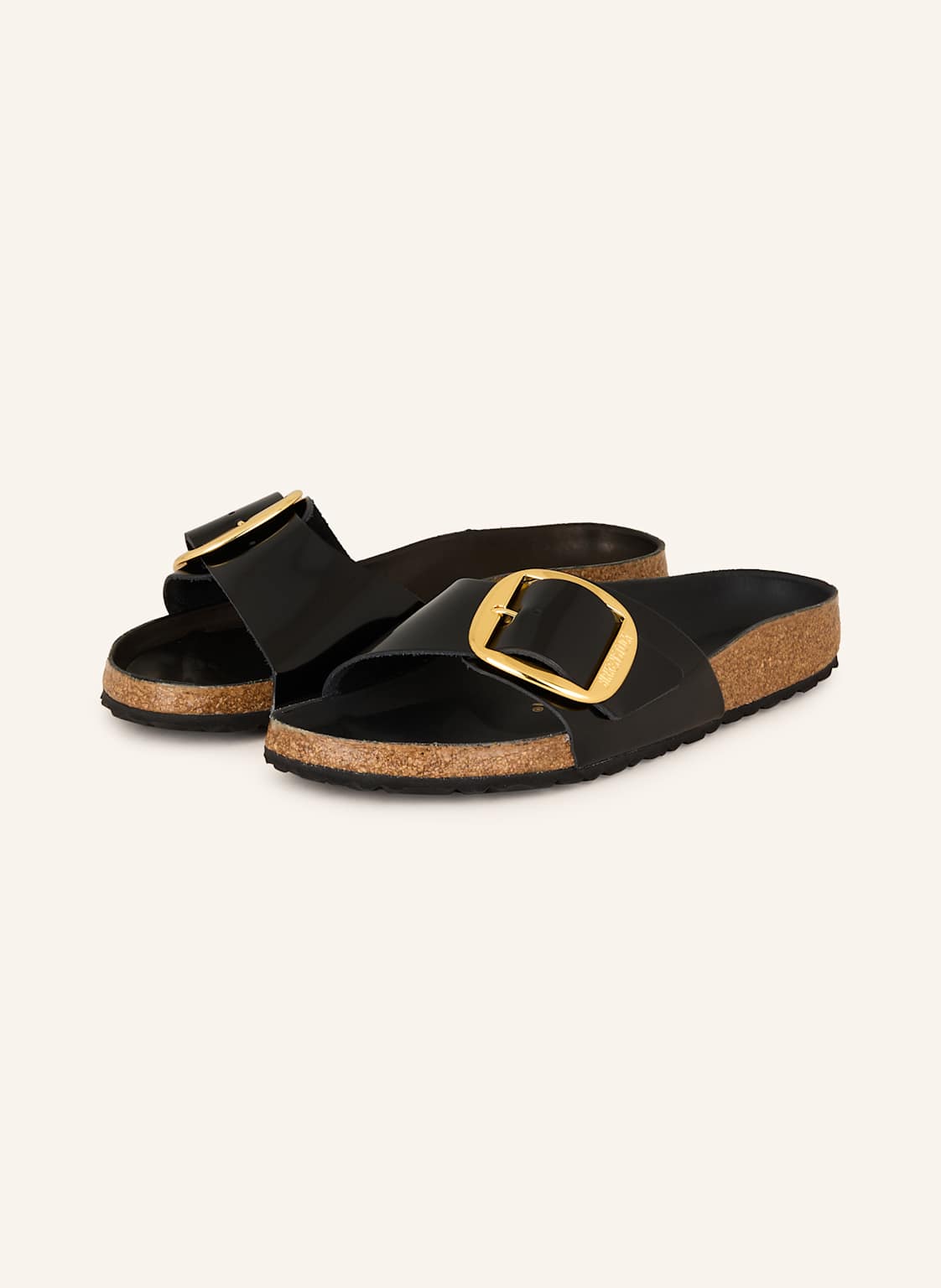 Birkenstock Pantoletten Madrid Big Buckle schwarz von Birkenstock