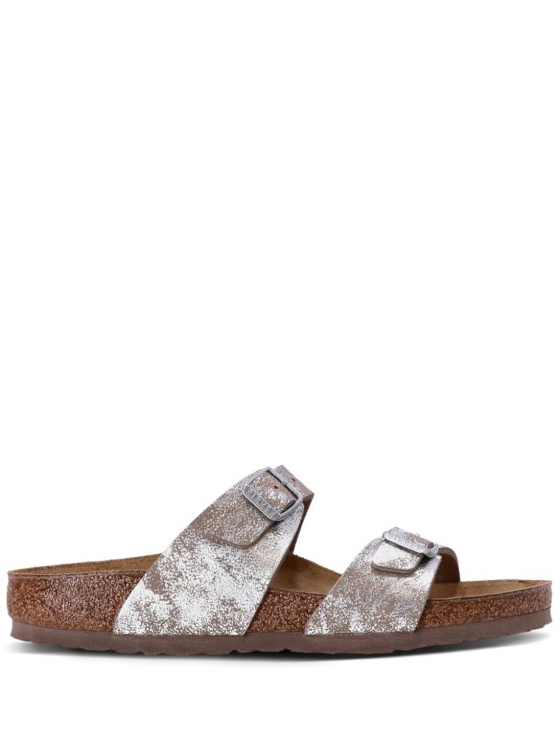 Birkenstock Sydney metallic-effect sandals - Grey von Birkenstock