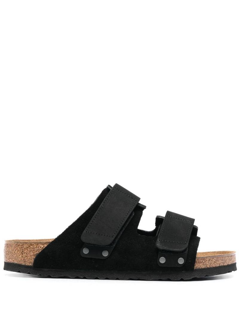 Birkenstock Uji leather slides - Black von Birkenstock