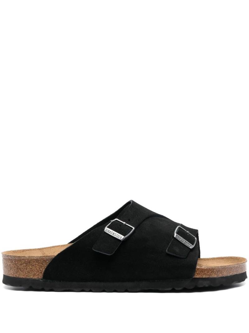 Birkenstock Zürich single-strap suede sandals - Black von Birkenstock