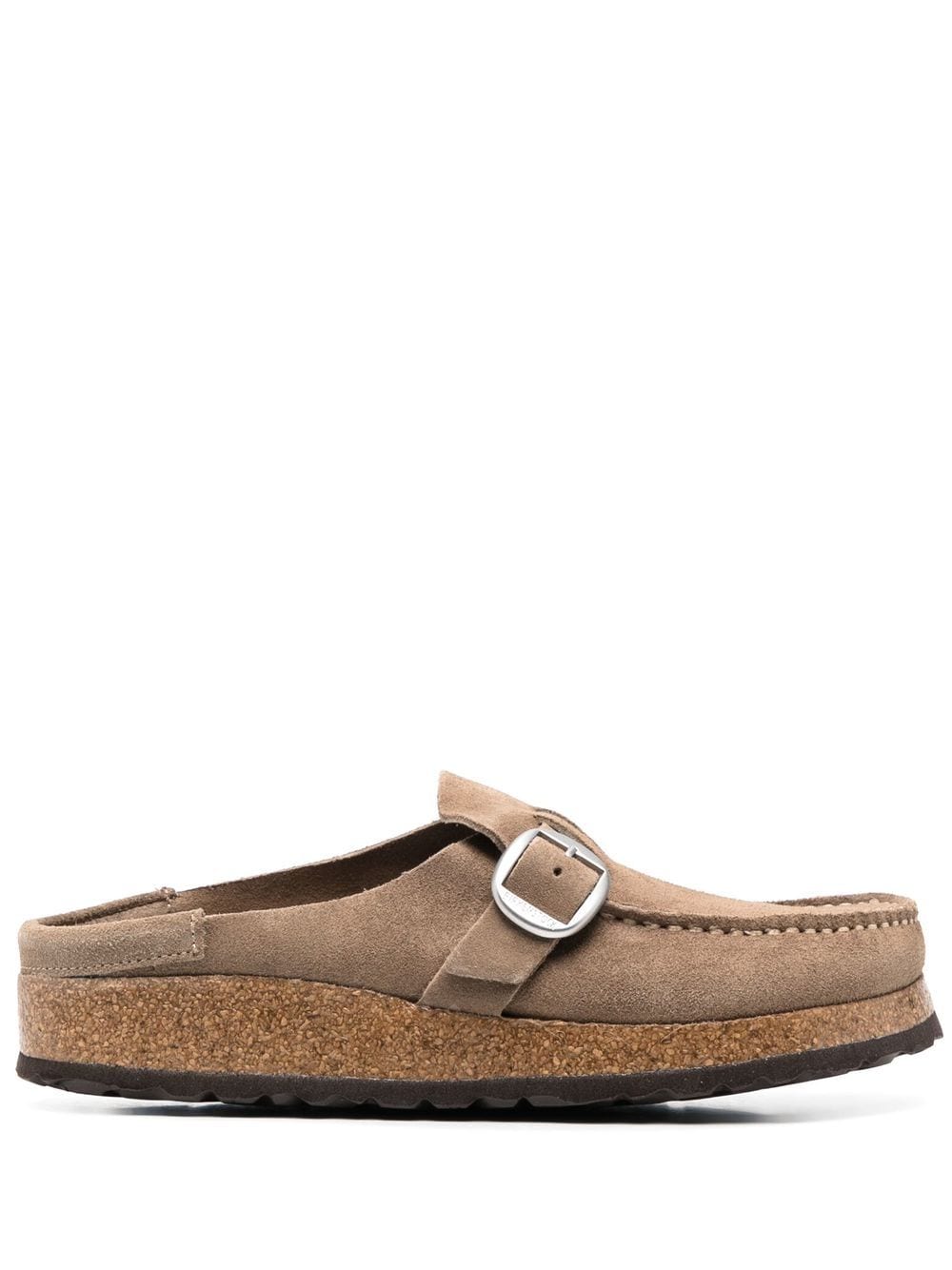 Birkenstock buckle-fastened suede mules - Neutrals von Birkenstock