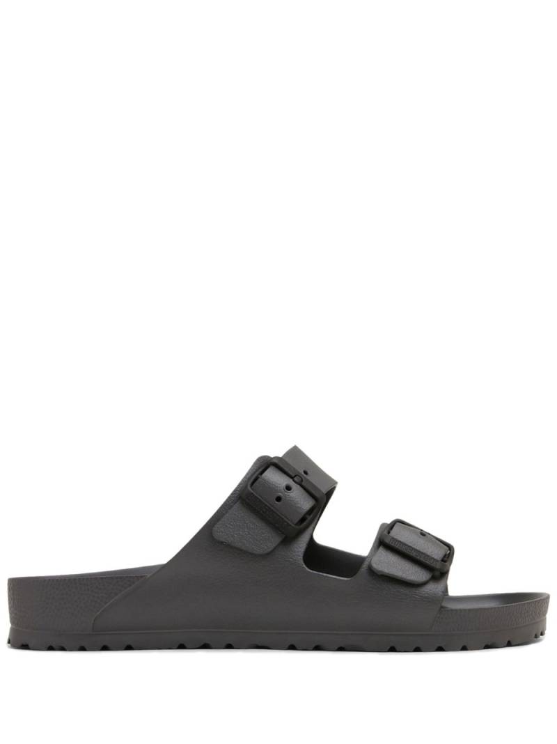 Birkenstock logo-debossed double-strap slides - Black von Birkenstock