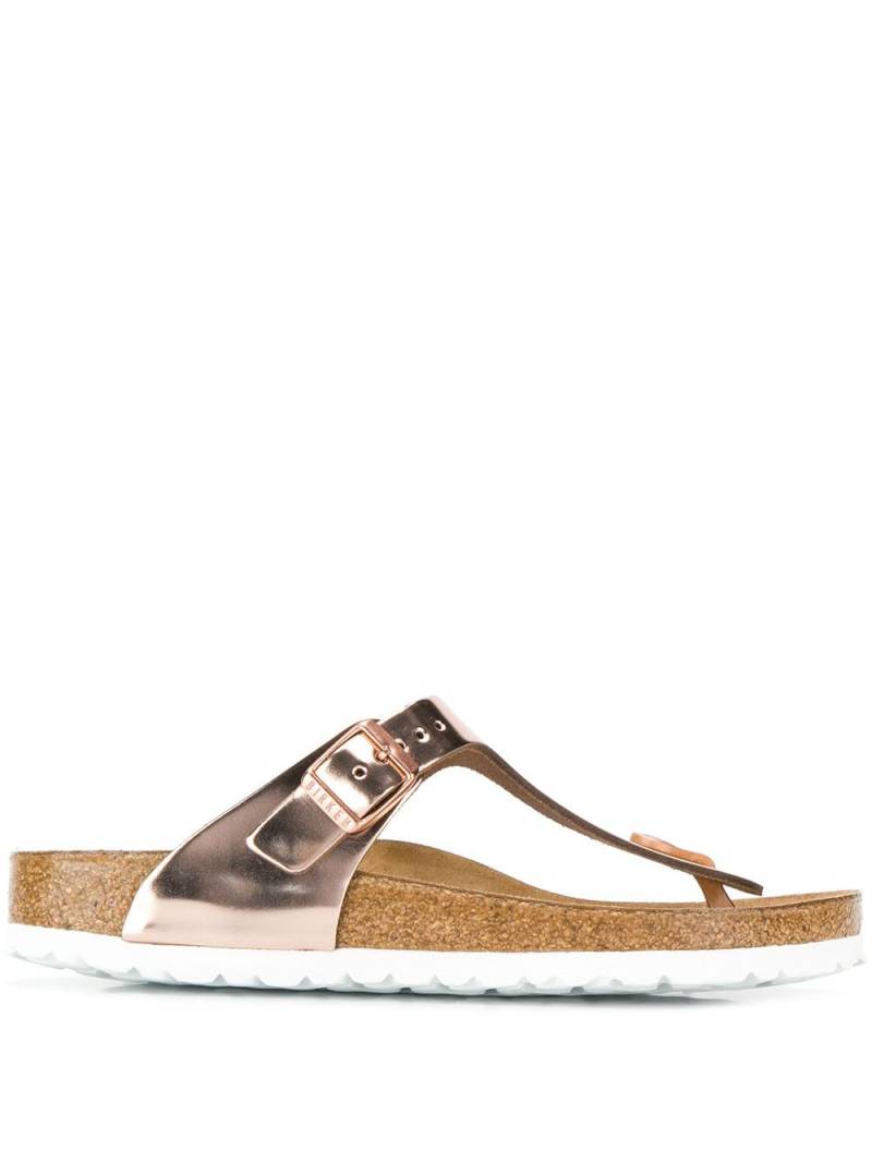 Birkenstock metallic thong strap sandals - Pink von Birkenstock