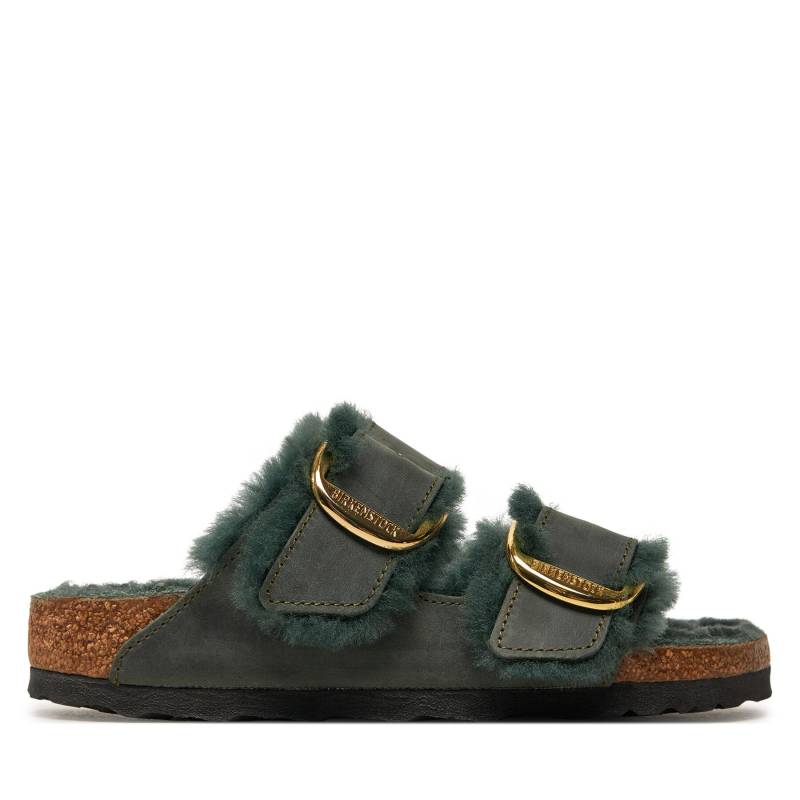 Pantoletten Birkenstock Arizona Bb Shearling Leoi 1028070 Grün von Birkenstock