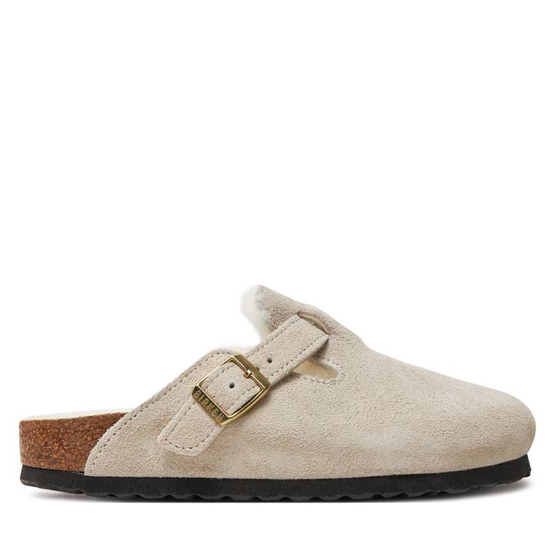 Pantoletten Birkenstock Boston Shearling Leve 1026192 Weiß von Birkenstock