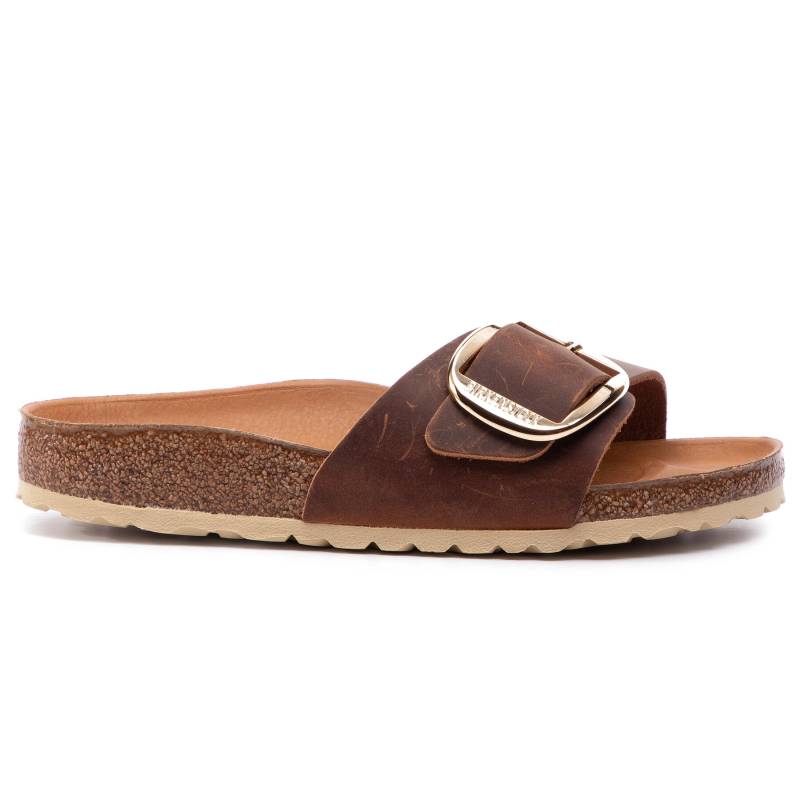 Pantoletten Birkenstock Madrid Big Buckle 1006525 Braun von Birkenstock