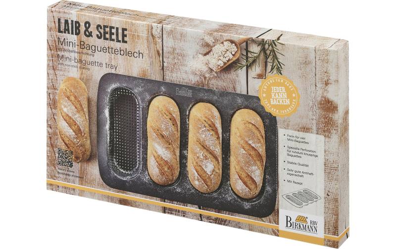 Birkmann Brotbackform »Baguetteblech Mini 4er« von Birkmann