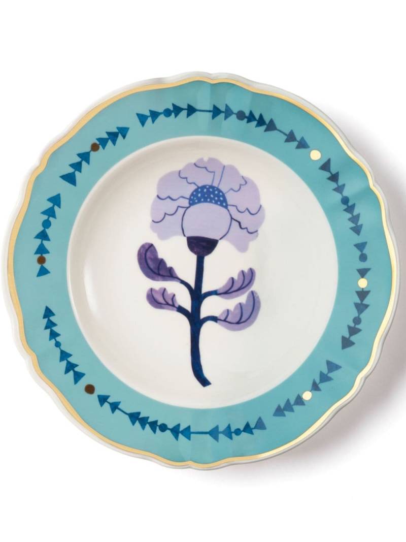 Bitossi Home Botanica porcelain deep plate (23cm) - Blue von Bitossi Home